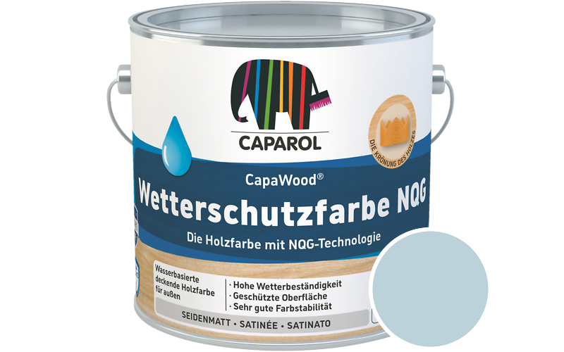 Caparol CapaWood Wetterschutzfarbe NQG 10L Holzfarbe f�r au�en / Get�nt im Farbton Iris 15