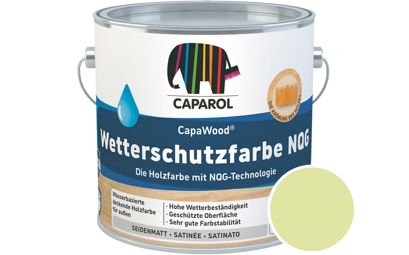 Caparol CapaWood Wetterschutzfarbe NQG 700ml Holzfarbe f�r au�en / Get�nt im Farbton Jade 120