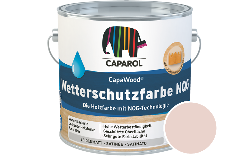 Caparol CapaWood Wetterschutzfarbe NQG 5L Holzfarbe f�r au�en / Get�nt im Farbton Korall 55