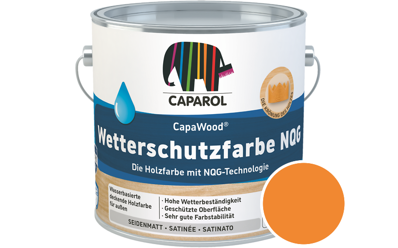 Caparol CapaWood Wetterschutzfarbe NQG 700ml Holzfarbe f�r au�en / Get�nt im Farbton Laser 35