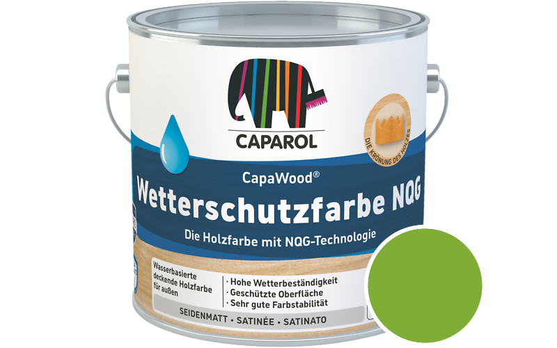 Caparol CapaWood Wetterschutzfarbe NQG 700ml Holzfarbe f�r au�en / Get�nt im Farbton Laser 60