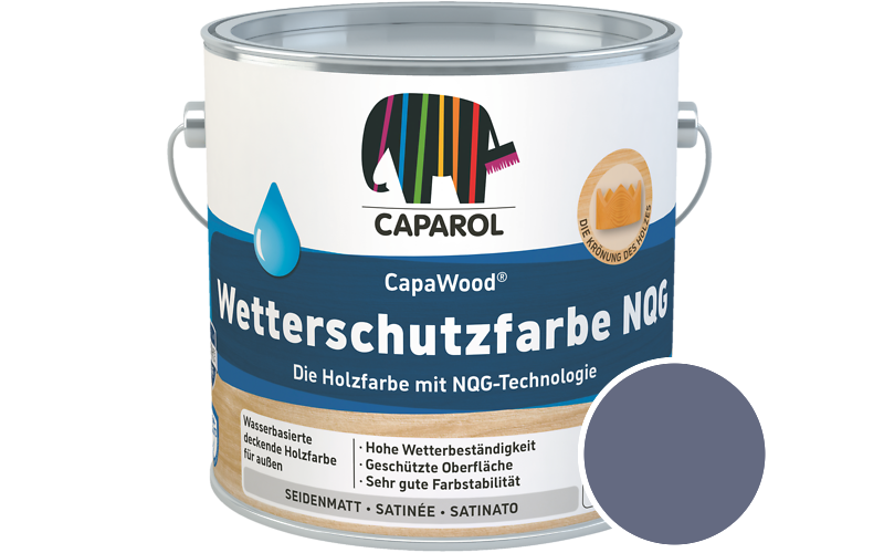Caparol CapaWood Wetterschutzfarbe NQG 700ml Holzfarbe f�r au�en / Get�nt im Farbton Lavendel 70