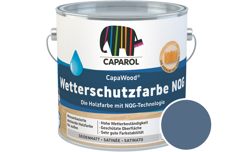 Caparol CapaWood Wetterschutzfarbe NQG 700ml Holzfarbe f�r au�en / Get�nt im Farbton Lazur 130