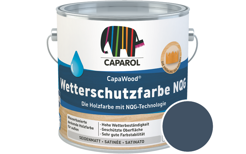Caparol CapaWood Wetterschutzfarbe NQG 10L Holzfarbe f�r au�en / Get�nt im Farbton Lazur 95