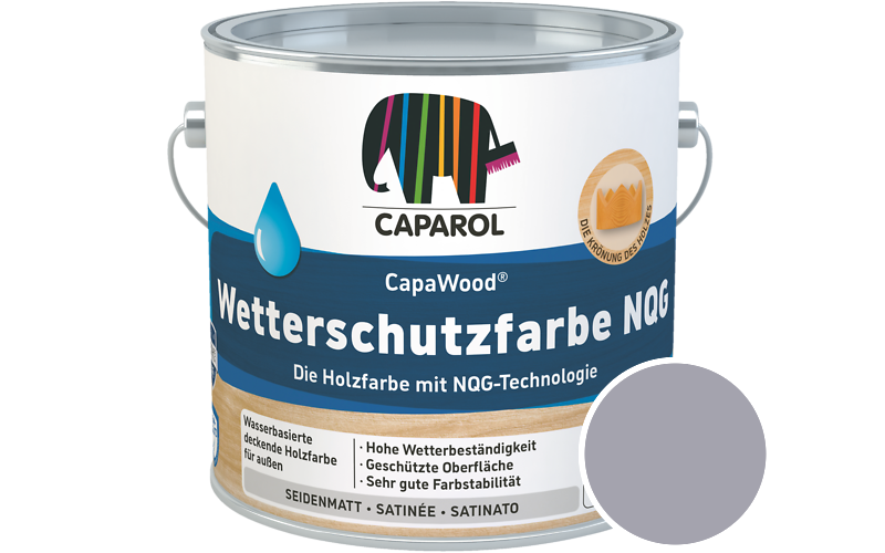 Caparol CapaWood Wetterschutzfarbe NQG 10L Holzfarbe f�r au�en / Get�nt im Farbton Litho 15