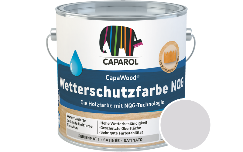 Caparol CapaWood Wetterschutzfarbe NQG 700ml Holzfarbe f�r au�en / Get�nt im Farbton Litho 25