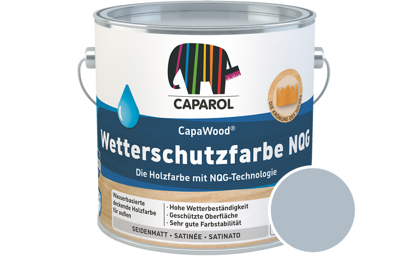 Caparol CapaWood Wetterschutzfarbe NQG 700ml Holzfarbe f�r au�en / Get�nt im Farbton Marin 10