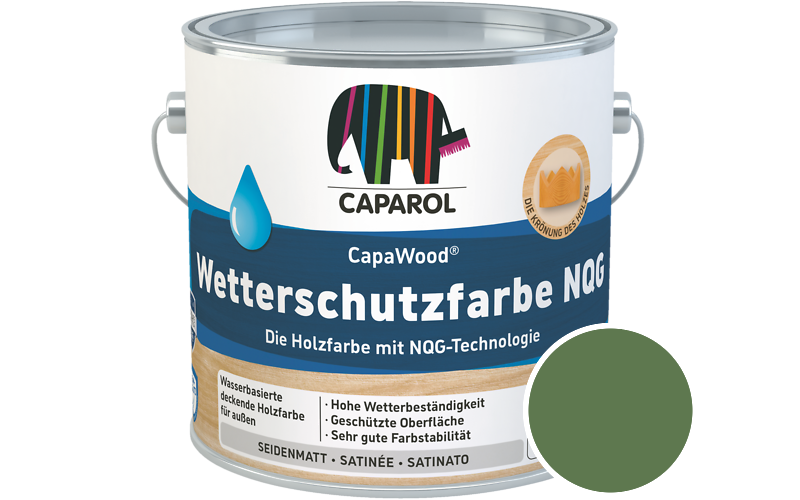 Caparol CapaWood Wetterschutzfarbe NQG 700ml Holzfarbe f�r au�en / Get�nt im Farbton Oase 100