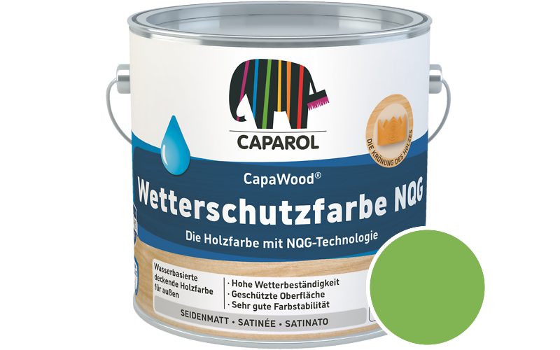 Caparol CapaWood Wetterschutzfarbe NQG 700ml Holzfarbe f�r au�en / Get�nt im Farbton Oase 140
