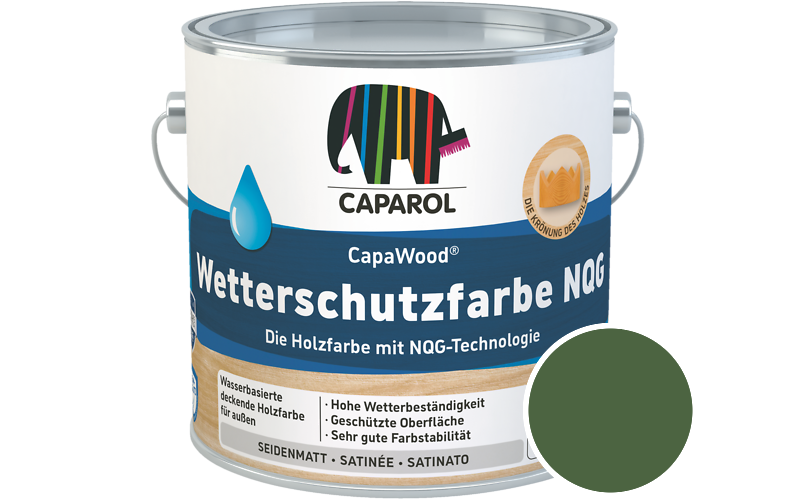 Caparol CapaWood Wetterschutzfarbe NQG 700ml Holzfarbe f�r au�en / Get�nt im Farbton Oase 95