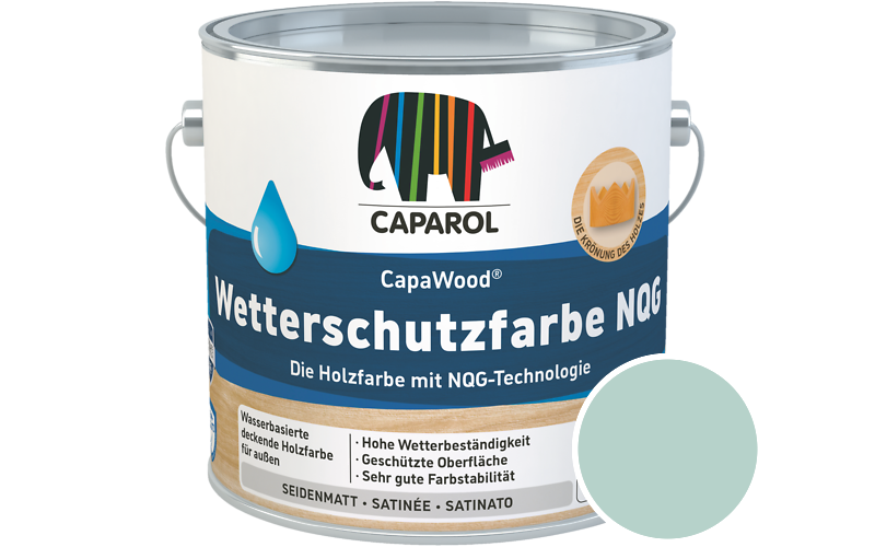 Caparol CapaWood Wetterschutzfarbe NQG 700ml Holzfarbe f�r au�en / Get�nt im Farbton Odenwald 15