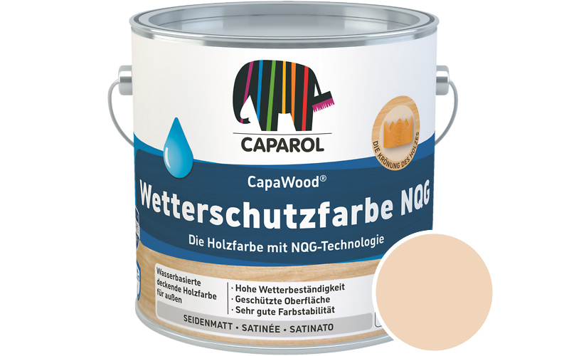 Caparol CapaWood Wetterschutzfarbe NQG 700ml Holzfarbe f�r au�en / Get�nt im Farbton Onyx 145