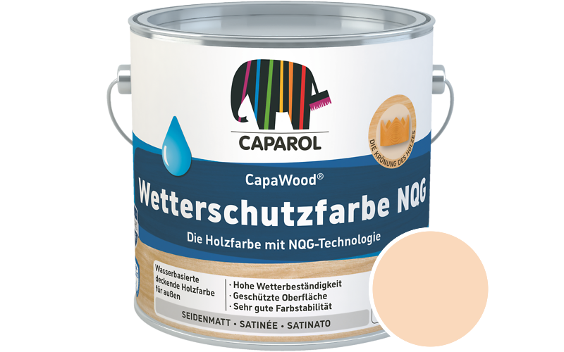 Caparol CapaWood Wetterschutzfarbe NQG 700ml Holzfarbe f�r au�en / Get�nt im Farbton Onyx 180
