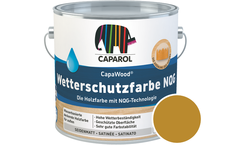 Caparol CapaWood Wetterschutzfarbe NQG 700ml Holzfarbe f�r au�en / Get�nt im Farbton Palazzo 335