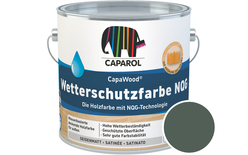 Caparol CapaWood Wetterschutzfarbe NQG 700ml Holzfarbe f�r au�en / Get�nt im Farbton Palm 5