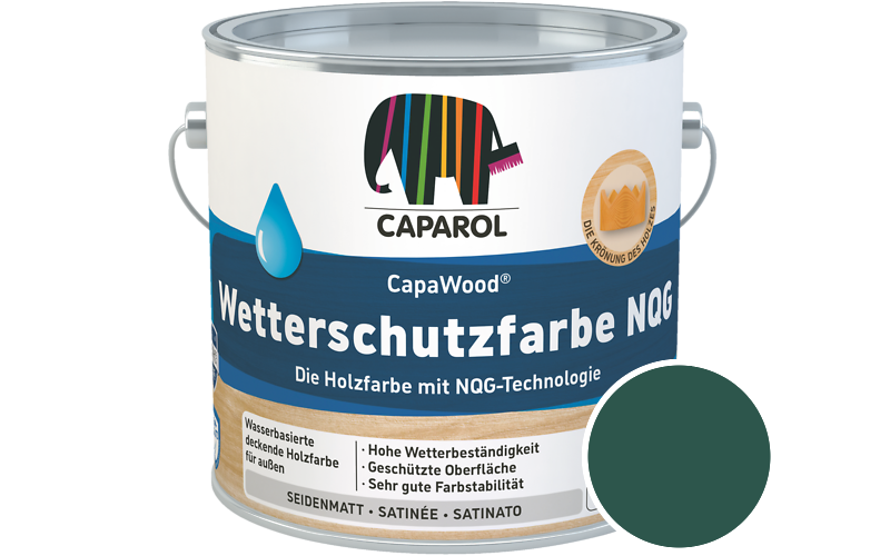 Caparol CapaWood Wetterschutzfarbe NQG 700ml Holzfarbe f�r au�en / Get�nt im Farbton Patina 65