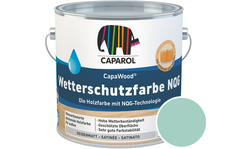 Caparol CapaWood Wetterschutzfarbe NQG 700ml Holzfarbe f�r au�en / Get�nt im Farbton Patina 85