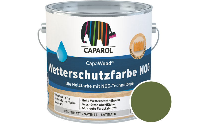 Caparol CapaWood Wetterschutzfarbe NQG 700ml Holzfarbe f�r au�en / Get�nt im Farbton Pinie 35