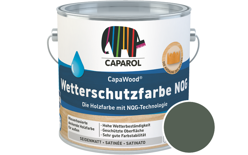 Caparol CapaWood Wetterschutzfarbe NQG 700ml Holzfarbe f�r au�en / Get�nt im Farbton Salbei 0