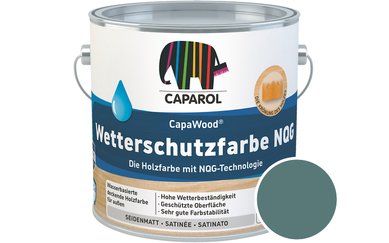 Caparol CapaWood Wetterschutzfarbe NQG 700ml Holzfarbe f�r au�en / Get�nt im Farbton Verona 100