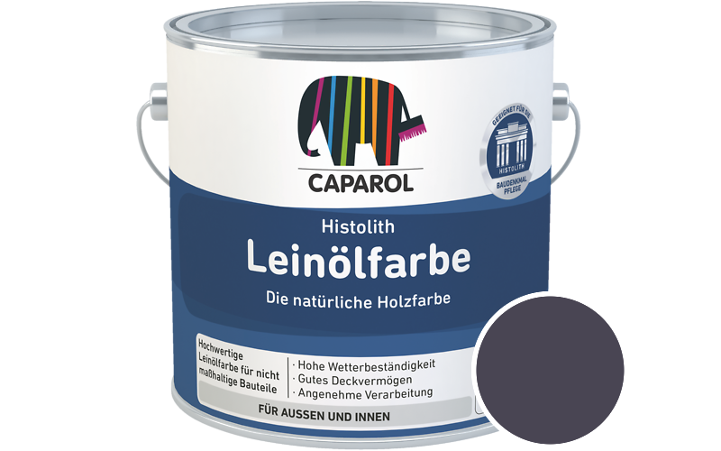 Caparol Histolith Leinlfarbe 2,5L Holzfarbe / Getnt im Farbton Amethyst 65