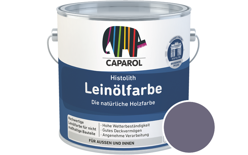 Caparol Histolith Leinlfarbe 2,5L Holzfarbe / Getnt im Farbton Amethyst 75