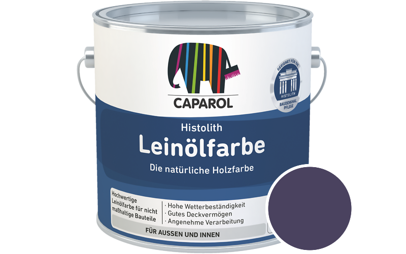 Caparol Histolith Leinlfarbe 1L Holzfarbe / Getnt im Farbton Amethyst 95