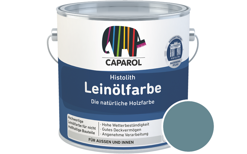 Caparol Histolith Leinlfarbe 10L Holzfarbe / Getnt im Farbton Arctis 100