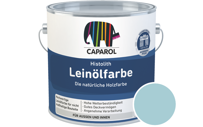 Caparol Histolith Leinlfarbe 2,5L Holzfarbe / Getnt im Farbton Arctis 115