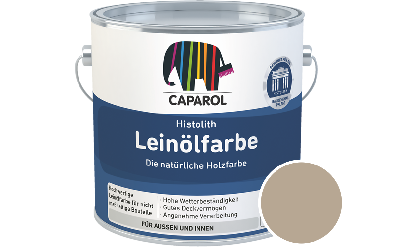 Caparol Histolith Leinlfarbe 1L Holzfarbe / Getnt im Farbton Caramel 45