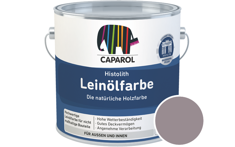 Caparol Histolith Leinlfarbe 1L Holzfarbe / Getnt im Farbton Flamenco 40