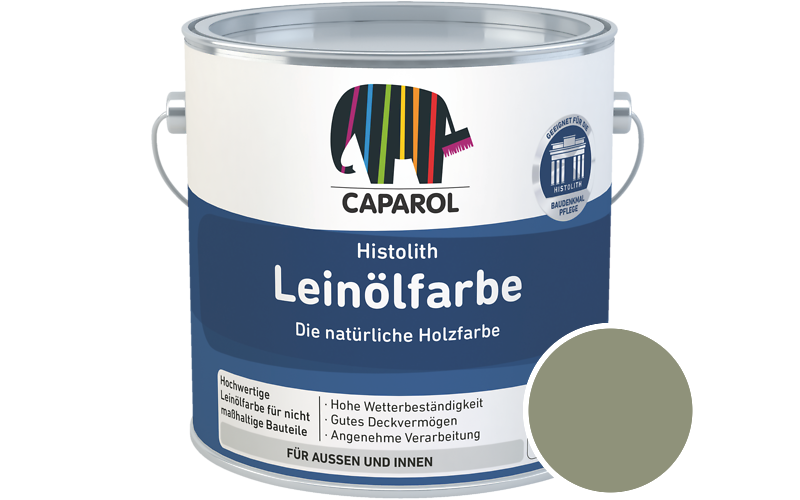 Caparol Histolith Leinlfarbe 1L Holzfarbe / Getnt im Farbton Herba 5