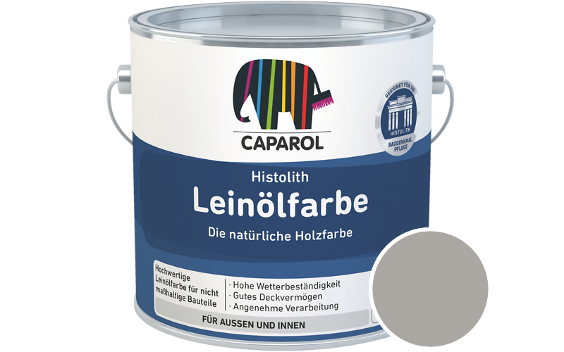 Caparol Histolith Leinlfarbe 2,5L Holzfarbe / Getnt im Farbton Jura 40