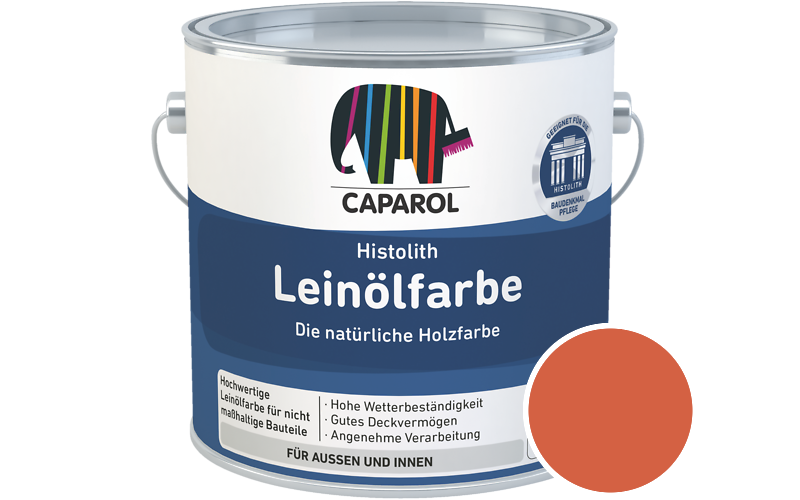 Caparol Histolith Leinlfarbe 2,5L Holzfarbe / Getnt im Farbton Lachs 110