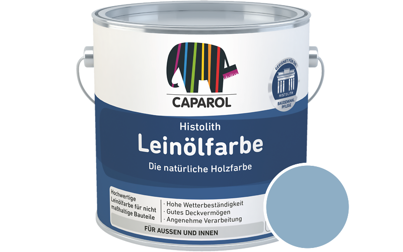 Caparol Histolith Leinlfarbe 2,5L Holzfarbe / Getnt im Farbton Lago 110