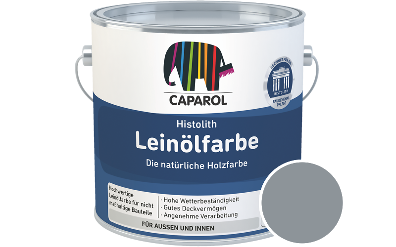Caparol Histolith Leinlfarbe 2,5L Holzfarbe / Getnt im Farbton Lago 20