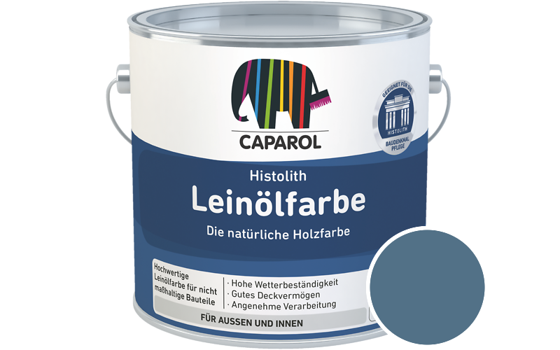Caparol Histolith Leinlfarbe 1L Holzfarbe / Getnt im Farbton Lago 70