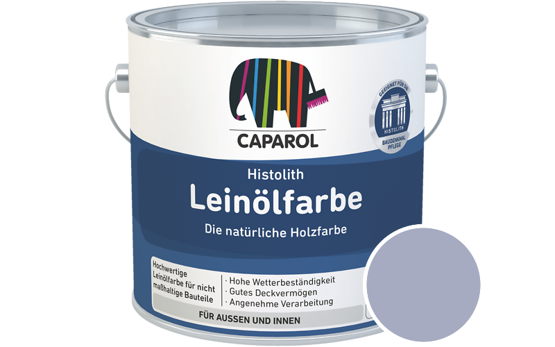 Caparol Histolith Leinlfarbe 2,5L Holzfarbe / Getnt im Farbton Lavendel 90