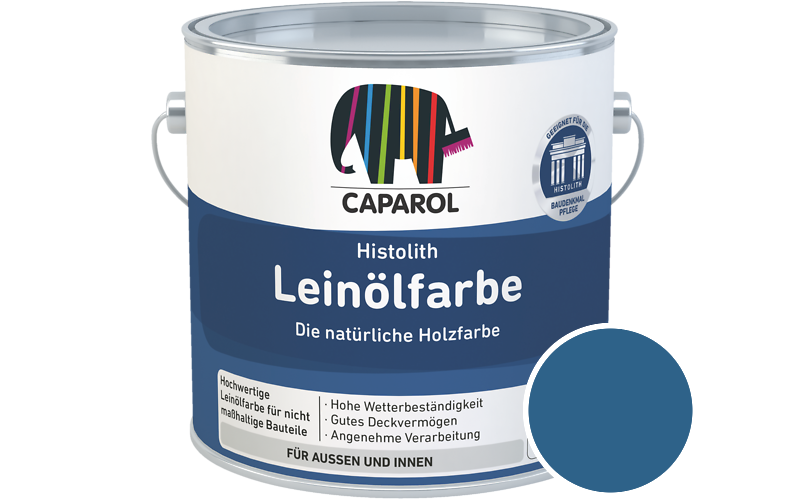 Caparol Histolith Leinlfarbe 2,5L Holzfarbe / Getnt im Farbton Lazur 190