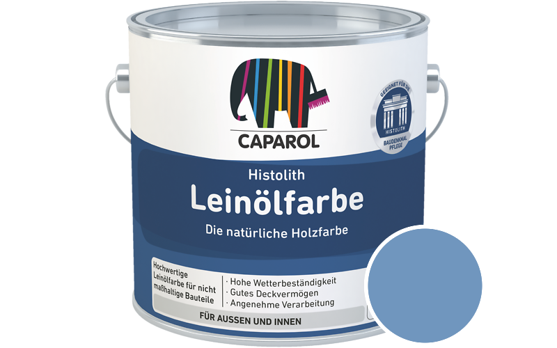 Caparol Histolith Leinlfarbe 2,5L Holzfarbe / Getnt im Farbton Lazur 205
