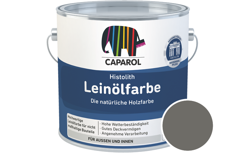 Caparol Histolith Leinlfarbe 2,5L Holzfarbe / Getnt im Farbton Mai 5
