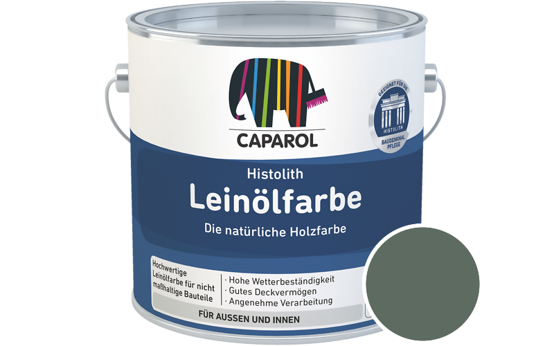 Caparol Histolith Leinlfarbe 10L Holzfarbe / Getnt im Farbton Malachit 10