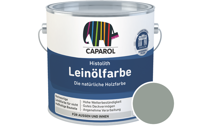 Caparol Histolith Leinlfarbe 1L Holzfarbe / Getnt im Farbton Malachit 20