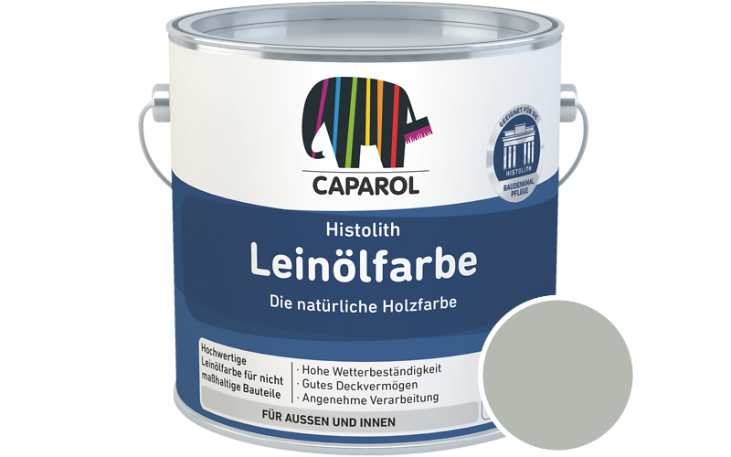 Caparol Histolith Leinlfarbe 1L Holzfarbe / Getnt im Farbton Malachit 25
