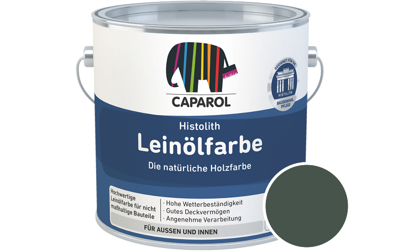 Caparol Histolith Leinlfarbe 1L Holzfarbe / Getnt im Farbton Malachit 5