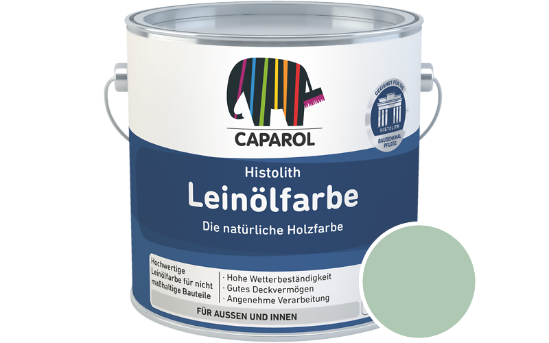 Caparol Histolith Leinlfarbe 10L Holzfarbe / Getnt im Farbton Malachit 85