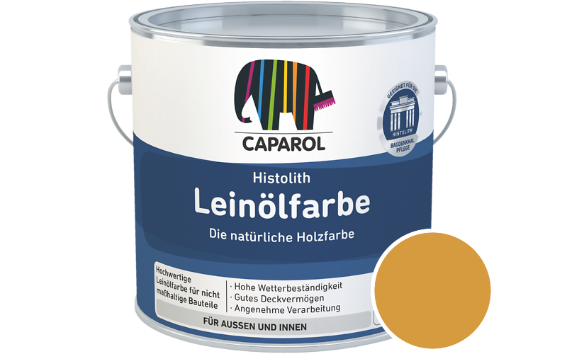 Caparol Histolith Leinlfarbe 1L Holzfarbe / Getnt im Farbton Marill 95