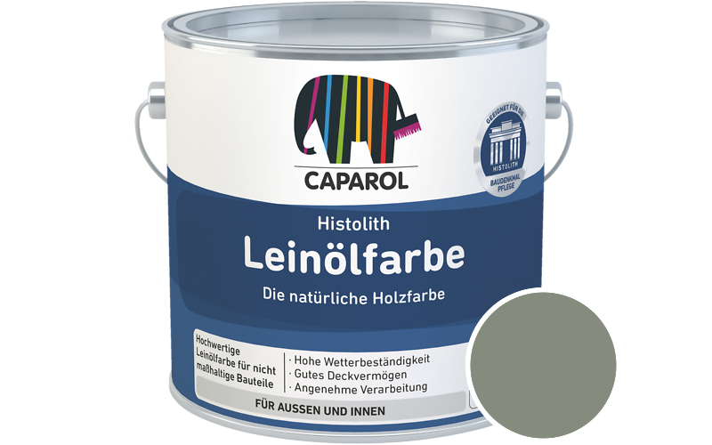 Caparol Histolith Leinlfarbe 1L Holzfarbe / Getnt im Farbton Oase 5