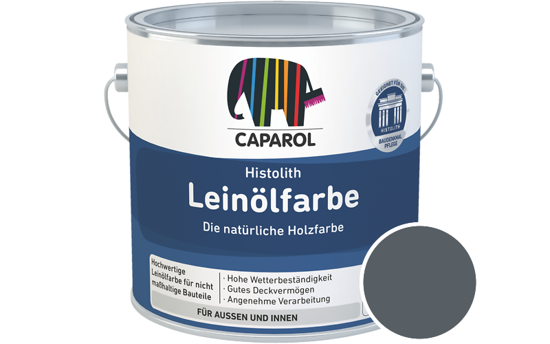 Caparol Histolith Leinlfarbe 1L Holzfarbe / Getnt im Farbton Pacific 10