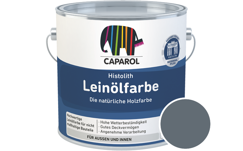 Caparol Histolith Leinlfarbe 2,5L Holzfarbe / Getnt im Farbton Pacific 40
